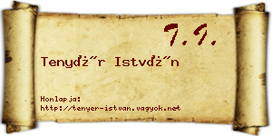 Tenyér István névjegykártya