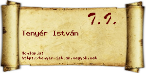 Tenyér István névjegykártya