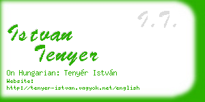istvan tenyer business card
