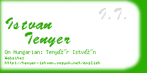 istvan tenyer business card